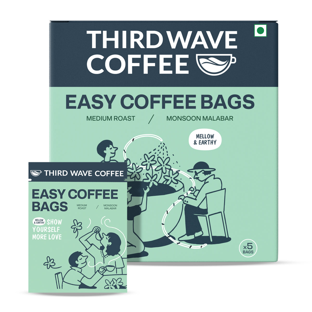 Monsoon Malabar Easy Coffee Bags (Box of 5)