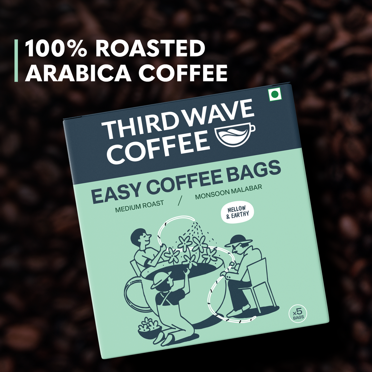Monsoon Malabar Easy Coffee Bags (Box of 5)