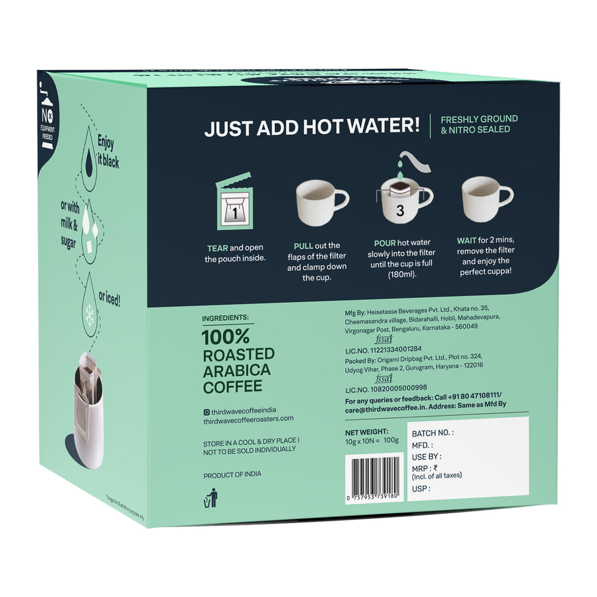 Monsoon Malabar Easy Coffee Bags (Box of 10)