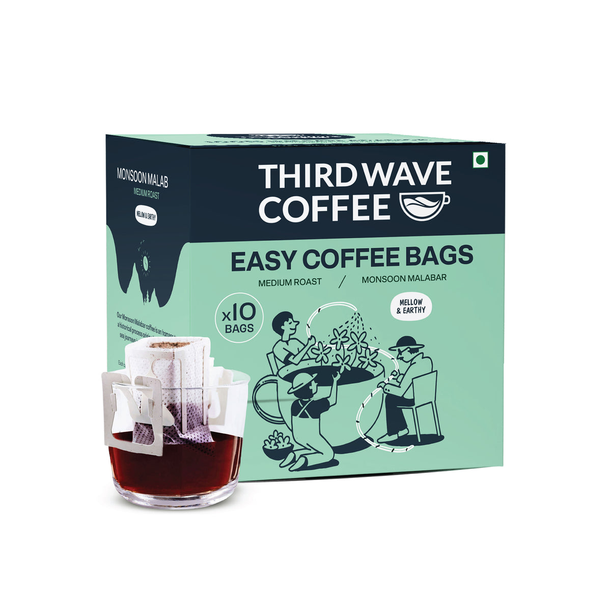 Monsoon Malabar Easy Coffee Bags (Box of 10)